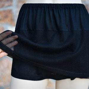 Booty Shawl,Yoga Skirt, Leggings Skirt,Modest Shirt Top Extender Slip, Dress Extender Slip, Black-WITH LENGTH OPTION