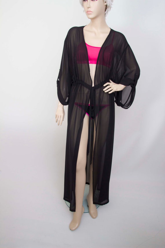 Chiffon Back Maxi Cardigan Chiffon Back Maxi Cardigan