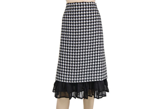 Black and white checkered skirt extender online