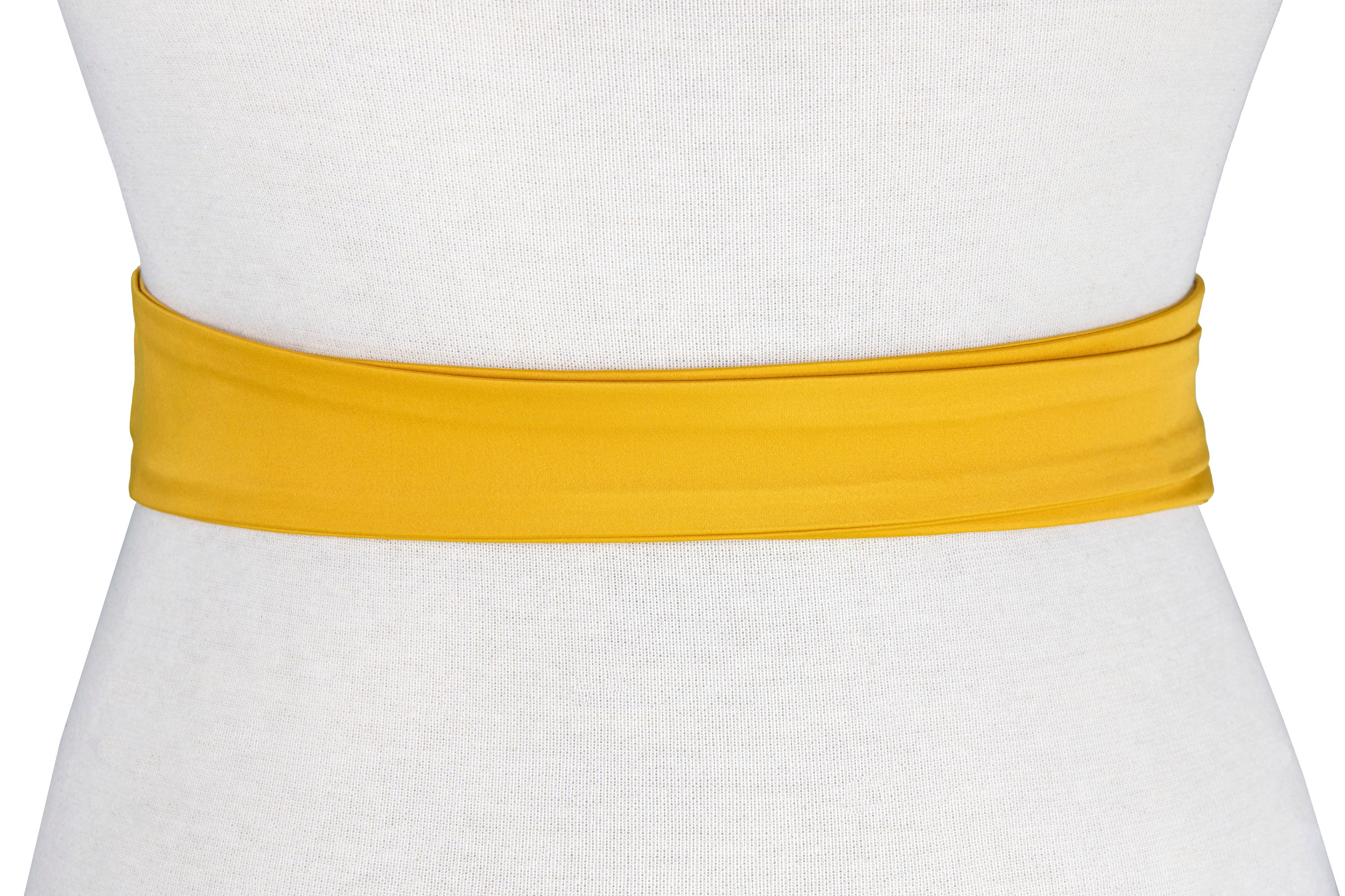 Faux Silk Mustard Yellow Obi Belt Sash Corset Wide Wrap | Etsy
