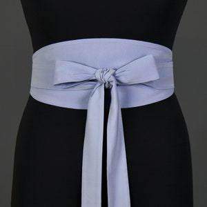 Silver Gray Obi Belt, Sash Corset, Wide Wrap Belt