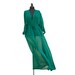 Cover Up Robe Kimono Kaftan Dress, Sheer Morning Robe Sheer Beach, Cover Up, Women's Beach Kaftan Dress, In Emerald Green
