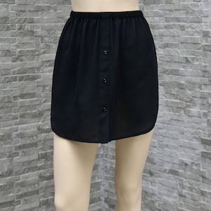 Customizable Booty Shawl Faux Blouse Top Extender In Black, Shirt Extender, Plus Size Extender, Black