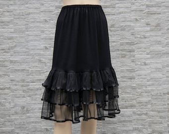Black ruffle skirt clearance extender