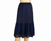 navy blue underskirt for dresses Hnmkiu A Line Hoopless Petticoat Wedding Dress Liner Soft Natural Comfortable Underskirt Long Length Bridal Support BlueOne Size, Women's
