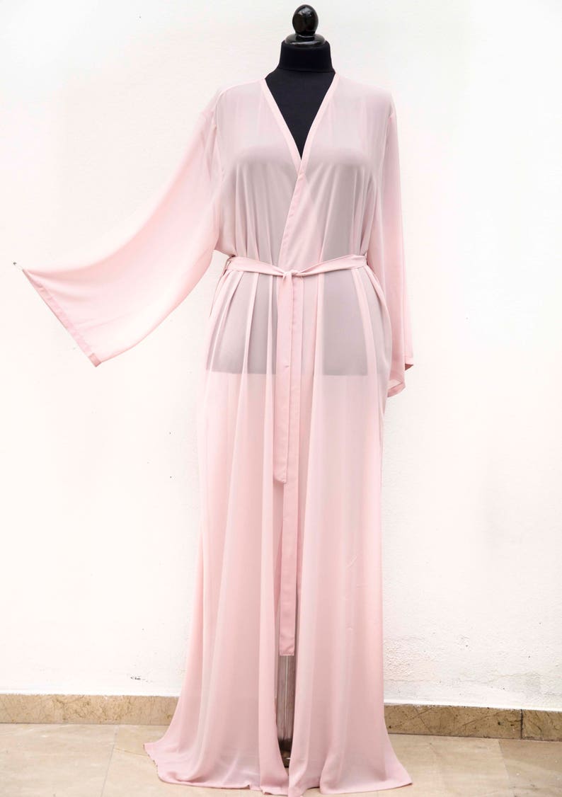 90s Forever 21 Sheer Floral Kimono Coverup Robe main image 1