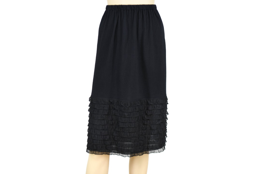 Skirt Extender Slip, Dress Extender Slip, Black WITH LENGTH OPTION Etsy