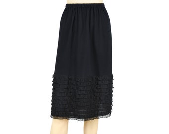 Skirt Extender Slip, Dress Extender Slip, Black - WITH LENGTH OPTION