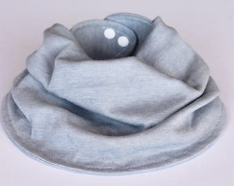 Infinty Scarf Bib dusty blue