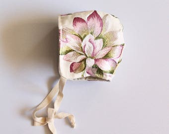 Baby girl bonnet 6-9 Months old *one of a kind