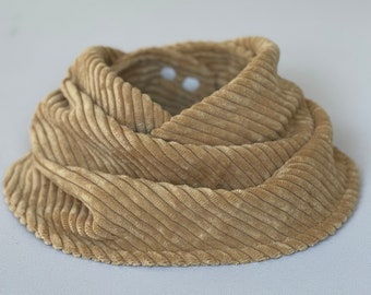 Baby Scarf Bib Tan Sweater