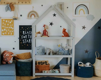 Estantería para bebés, estantería Montessori, estantería para niños, estantería para juguetes para niños, estanterías Montessori, almacenamiento para guardería, estantería para libros para niños, almacenamiento de juguetes para niños