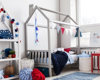 Montessori Kids House Bed Frame Children Bed House Bed Toddlers