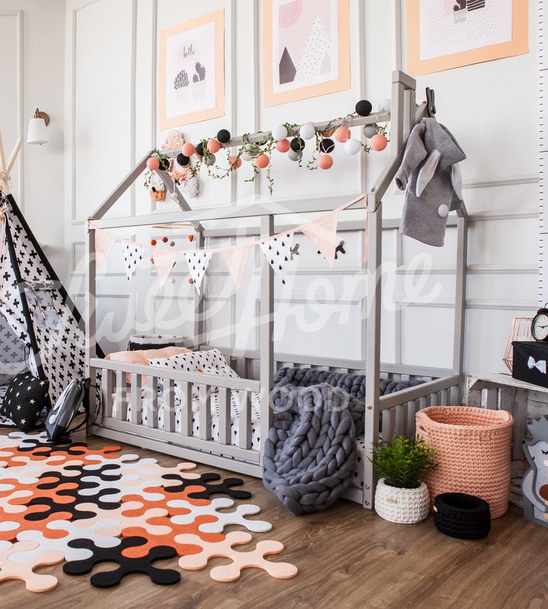 Play tent children bed for toddler is Montessori bed house Etsy