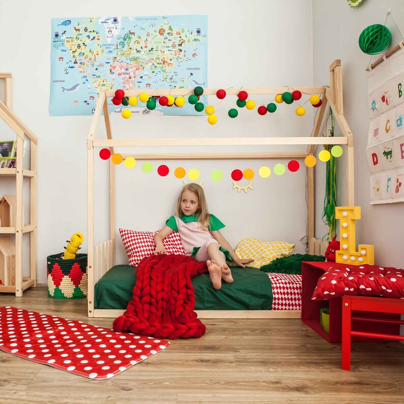 floor bed for toddler, teepee bed, wood house bed, wood bed frame, tent bed, house bed frame, child bed, Montessori bed, toddler bed, house shaped bed, house frame bed, kid floor bed, kid bed, teepee bed, wood house bed, wood bed frame, tent bed