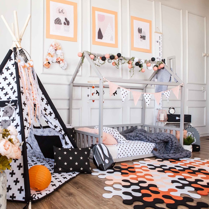 kids bedroom, twin bed frame, wooden house, pine wooden bed, frame, wood bed house, wood house bed, twin bed size, twin bed toddler bed plans, wood bed frame, children furniture, indoor playhouse, kids furniture, full size bed, Montessori toddler