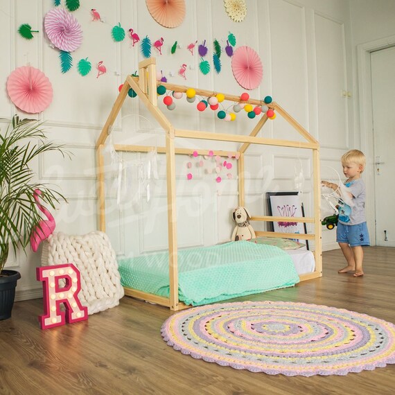 Montessori Bed Toddler Bed Or Baby Bed Full Queen Size Slats Etsy