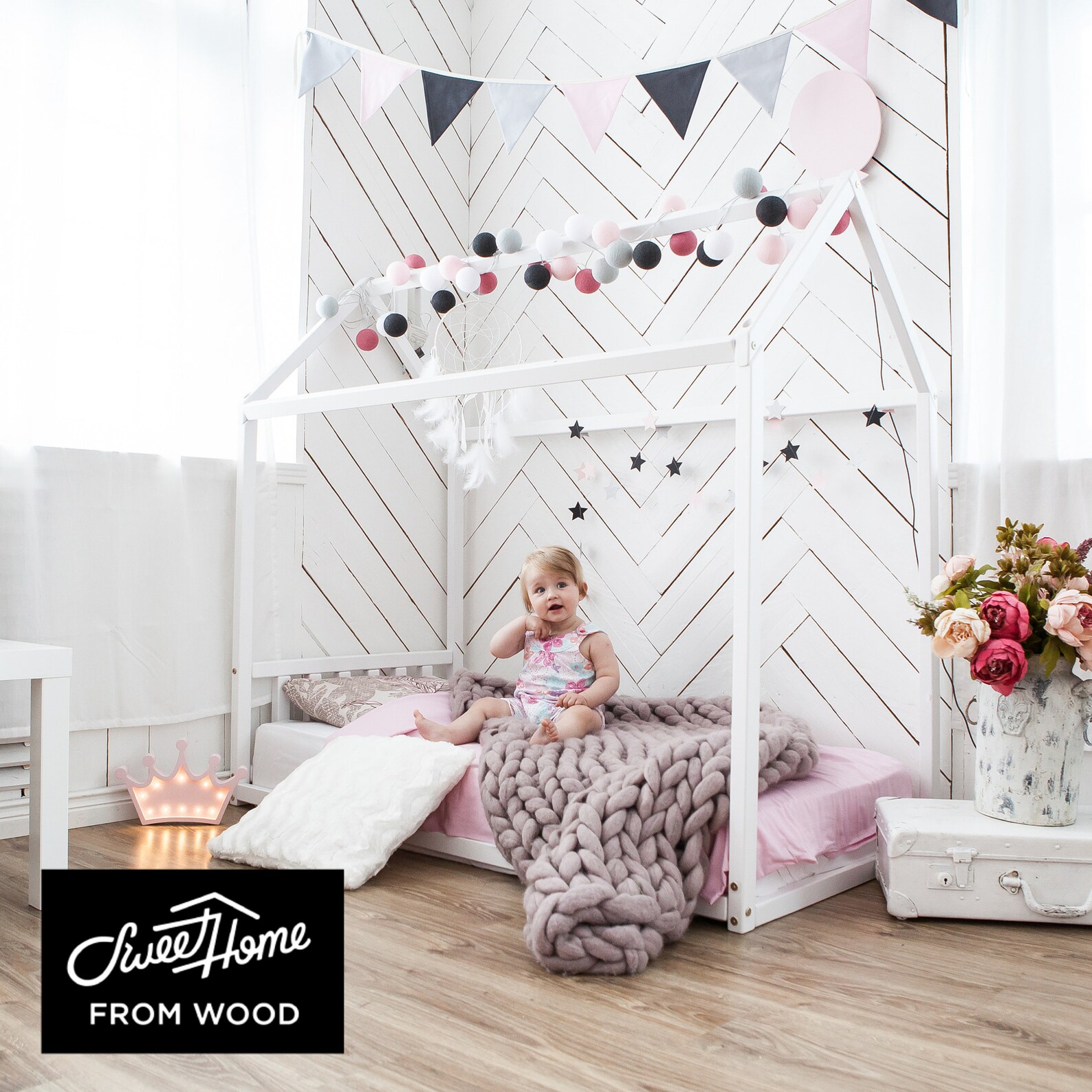 Toddler Floor House Bed Frame Montessori Bed House for Child Etsy