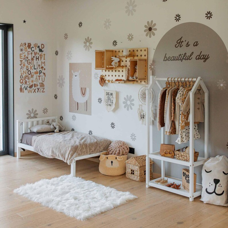 Sweet Home from Wood white timber rack creating a clutter-free nursery environment