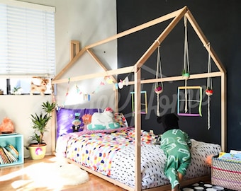 Toddler bed Children bed wooden house bed frame Montessori bed, Platform bed Loft bed Kids bed, Wood house bed Wood bed frame, Twin size