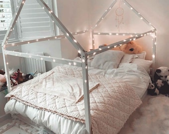 Montessori bed frame for Toddler bed Montessori toddler frame bed Kid bed Floor bed, Floor house bed Platform bed Double size, Full size bed