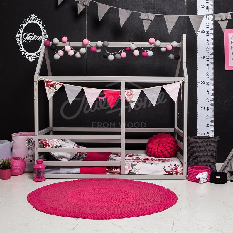 Toddler bed Kids teepee diy playhouse frame bed or Montessori Etsy