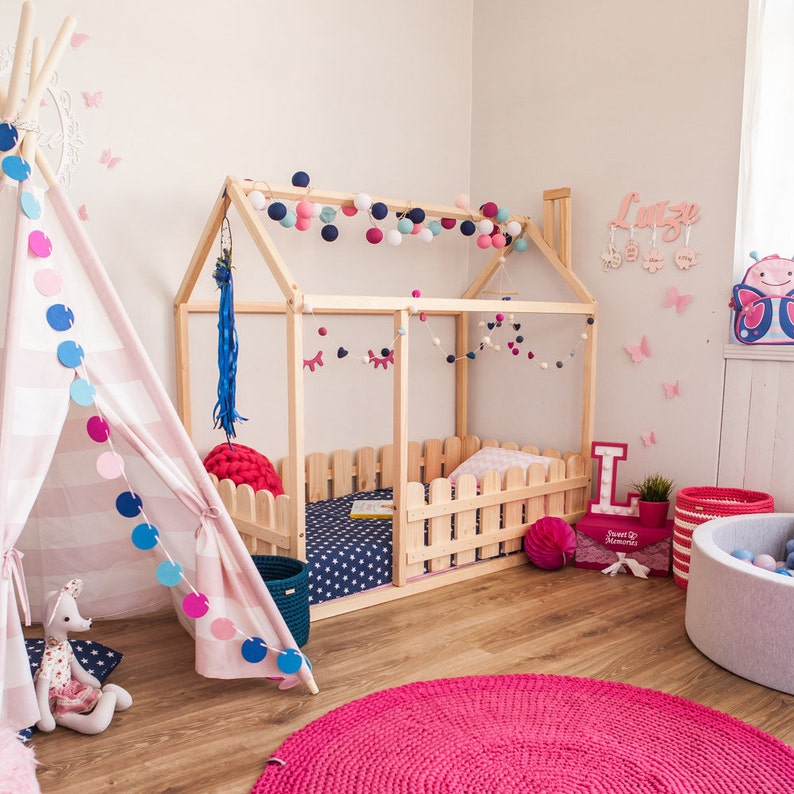 House bed Toddler bed Play house Tent bed Bunk bed Wooden Etsy