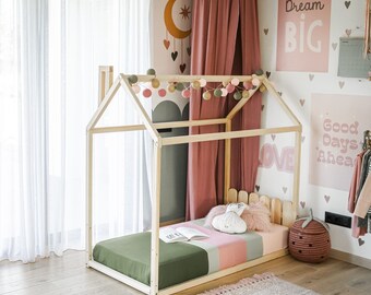 Kid's house bed Kid's hut bed Montessori toddler house bed, Montessori house bed, Best gift for kids, Best Christmas gift for toddlers