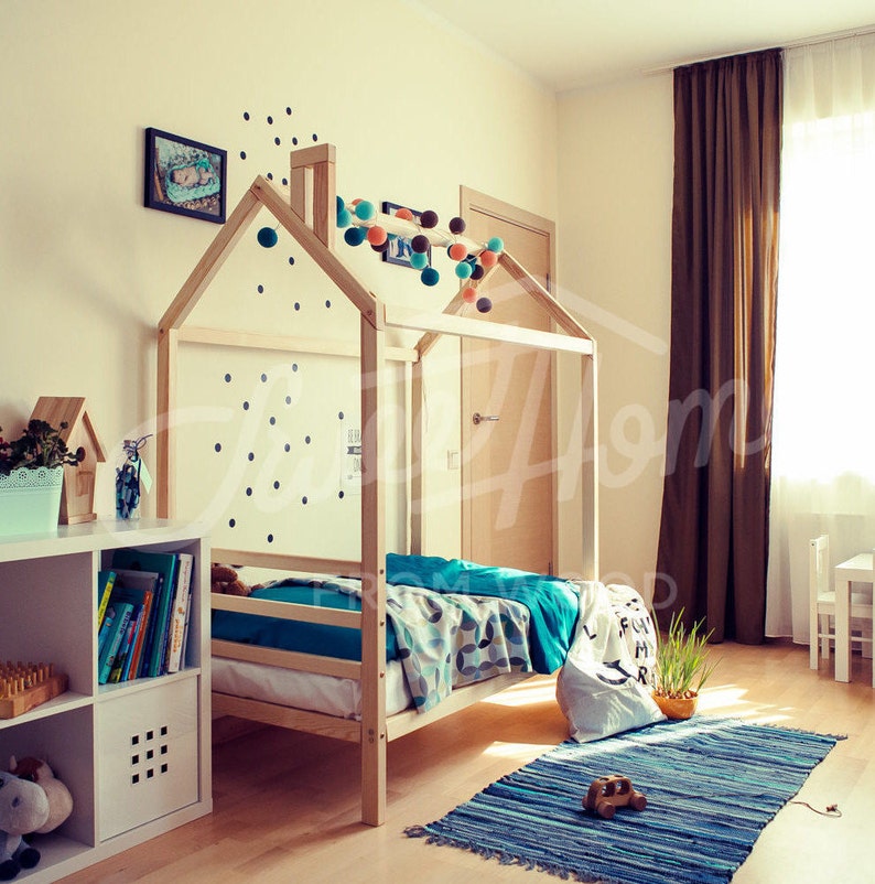 Wooden house bed or house shaped bed. Toddler bed for Etsy