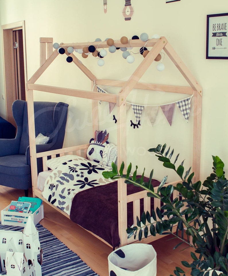 Kids teepee children bed house or toddler house bed frame Etsy
