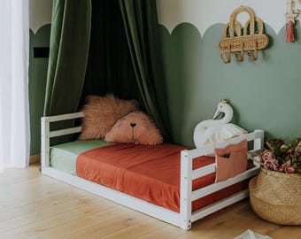 Low platform bed Montessori bed Twin bed Daybed frame, Montessori floor bed Toddler floor bed frame Wood bed frame Toddler bed, Child gift
