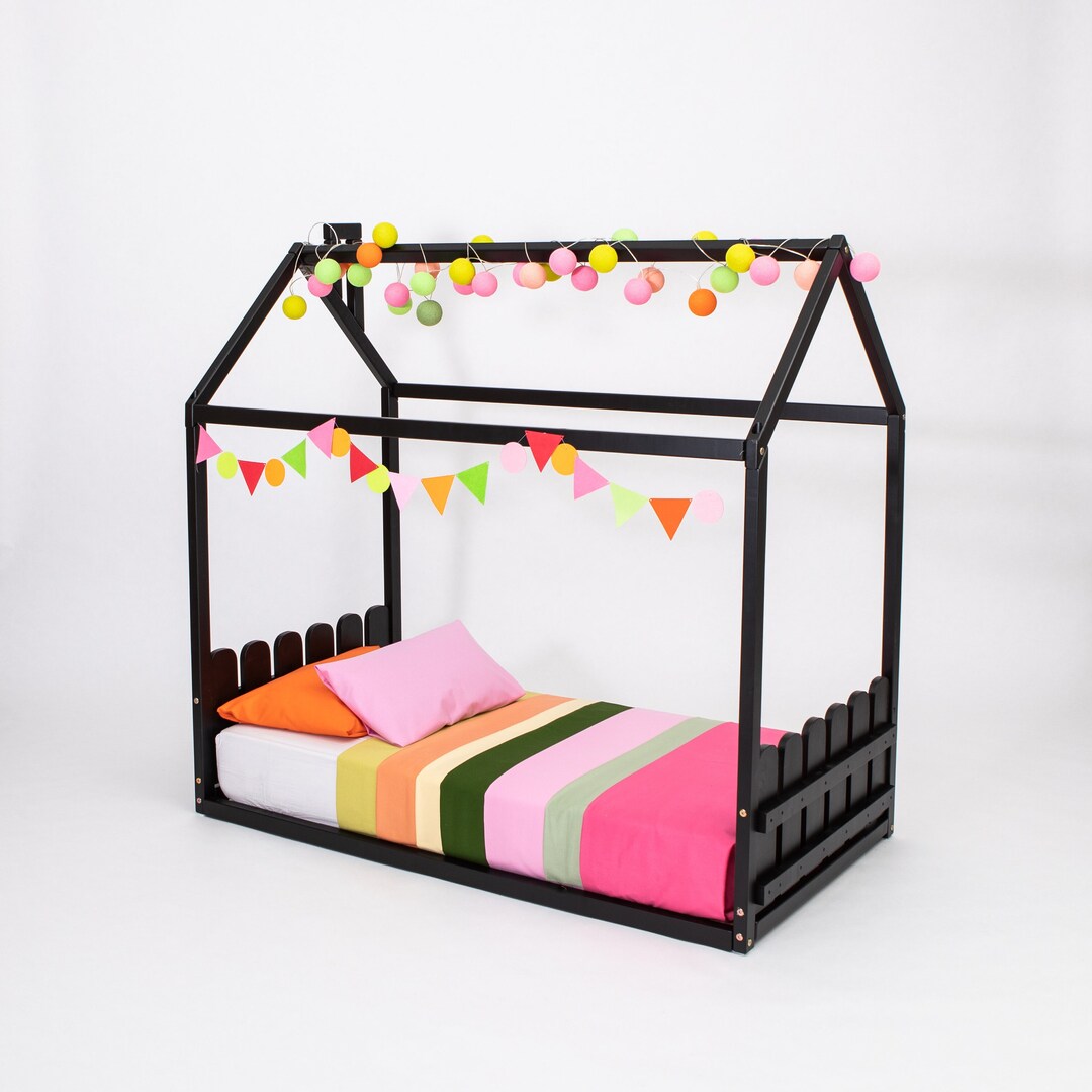 Montessori Floor Bed Frame Toddler House Bed Frame Bed for Etsy