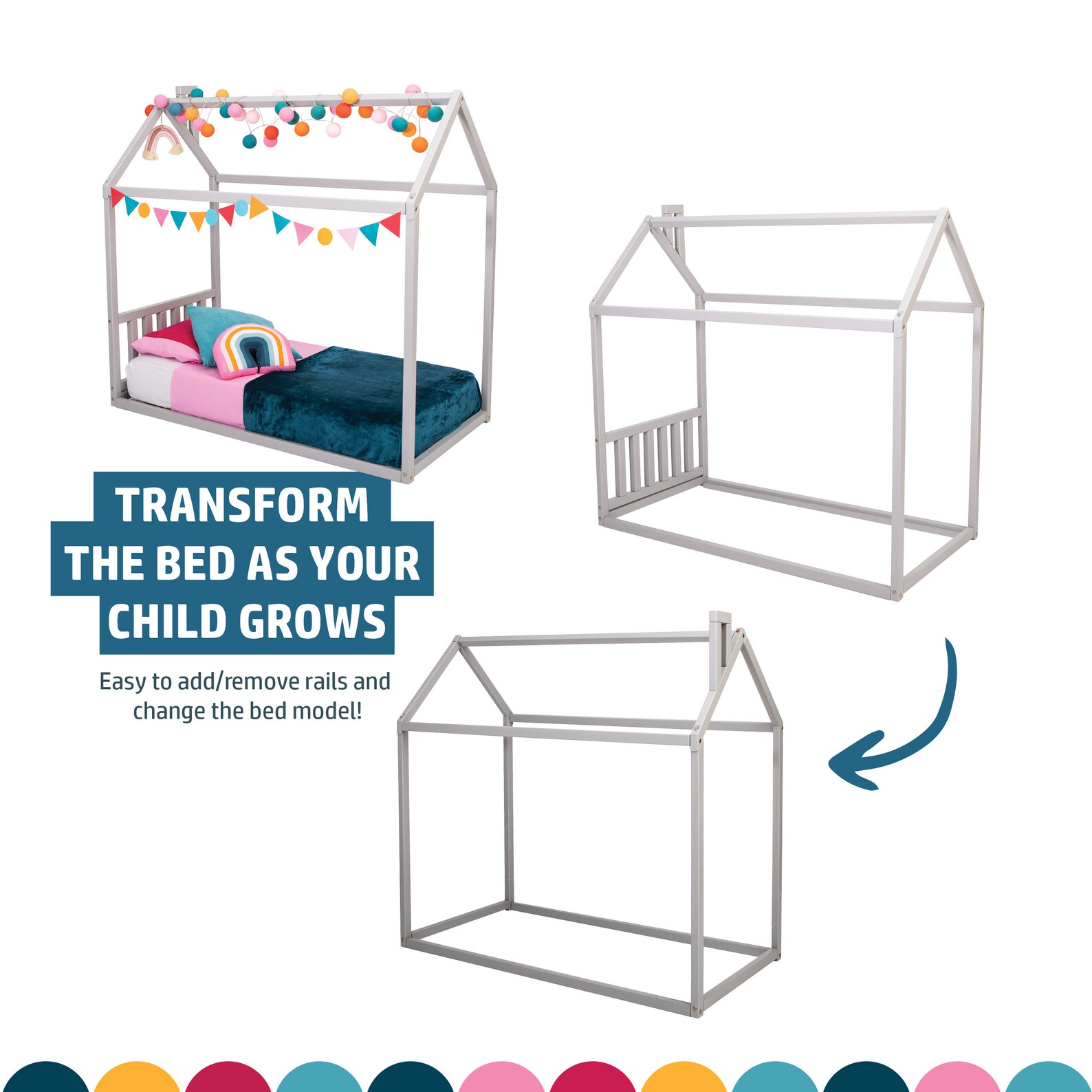 Toddler Floor House Bed Frame Montessori Bed House for Child Etsy