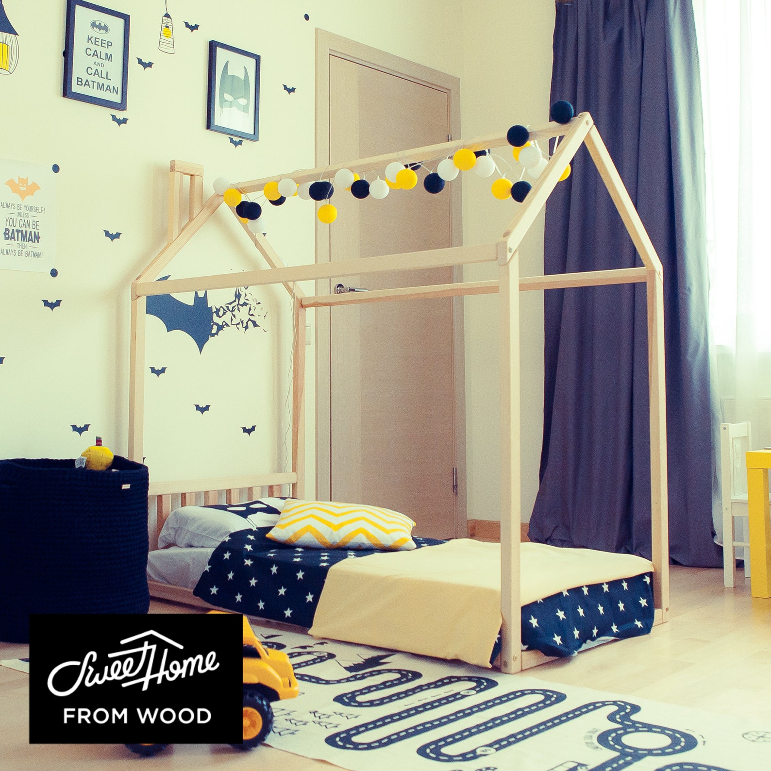 Toddler Floor House Bed Frame Montessori Bed House for Child Etsy