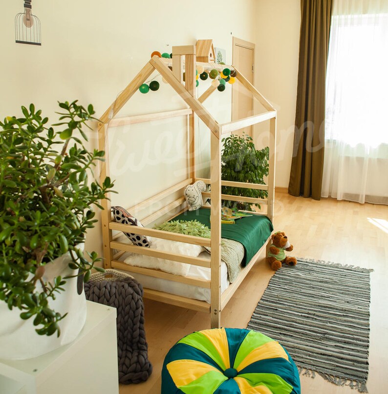 Kid Nursery Frame Bed for Children Nursery Bed Montessori Etsy