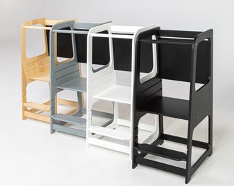 Kitchen tower, Kitchen safety tower, Kitchen stool Toddler step stool kids step stool Montessori furniture kitchen chair learning stool
