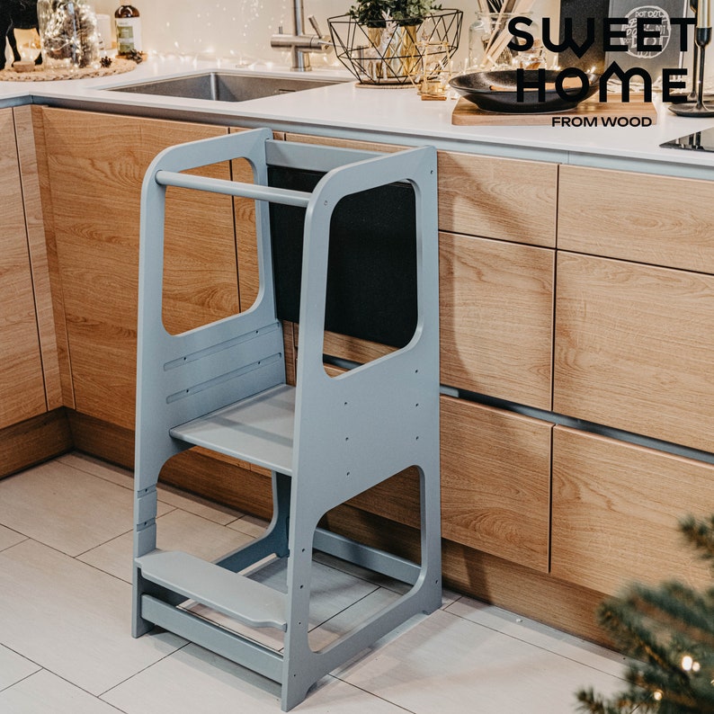 Kitchen helper tower, step stool, learning tower, kitchen helper stool, transformable kitchen step stool, Transformable  kitchen helper step stool, transformable  kitchen tower, Montessori tower, Montessori safety stool, Kitchen safety stool