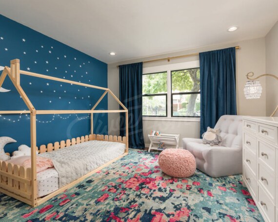 Children Bed Twin Size Montessori Bed Floor Bed Children Crib Frame Bed Toddler Bed House Bed Bed House Unique Bed Bedroom Interior Slats