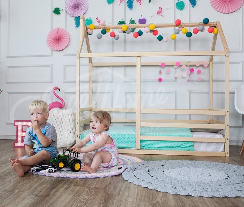 Toddler bed Kids teepee diy playhouse frame bed or Montessori Etsy