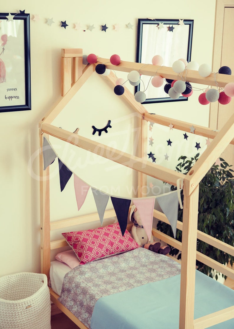 Kid Nursery Frame Bed for Children Nursery Bed Montessori Etsy