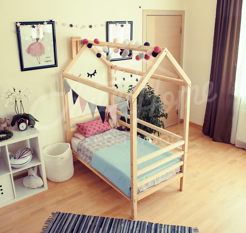 Kid Nursery Frame Bed for Children Nursery Bed Montessori Etsy