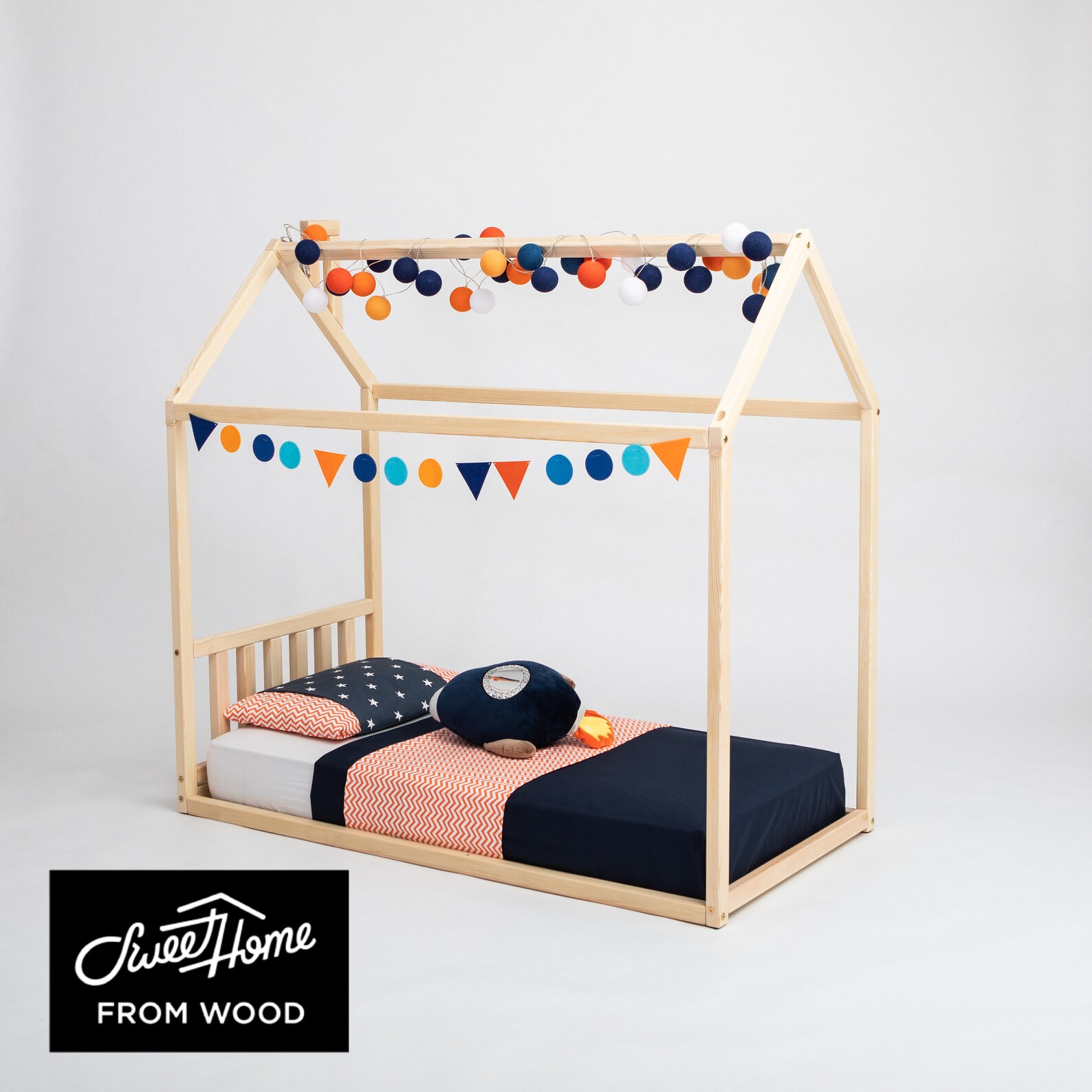 Toddler Floor House Bed Frame Montessori Bed House for Child Etsy