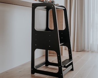 Torre de cocina, taburete Montessori Step, taburete de cocina, taburete para niños pequeños, taburete para niños, muebles Montessori Silla de cocina taburete de aprendizaje