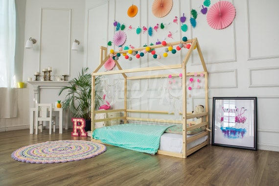 House Shaped Bed Montessori Bed Or Toddler Bed Floor Bed Full Queen