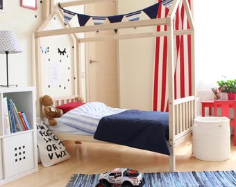 Montessori kids house bed frame Children bed  - House bed toddlers bed House bed kids House frame bed, Christmas gifts from grandma