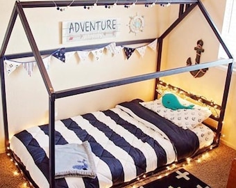 Floor level bed for kid bed House bed frame, Toddler floor bed for toddler bed frame Montessori bed frame Montessori floor bed frame