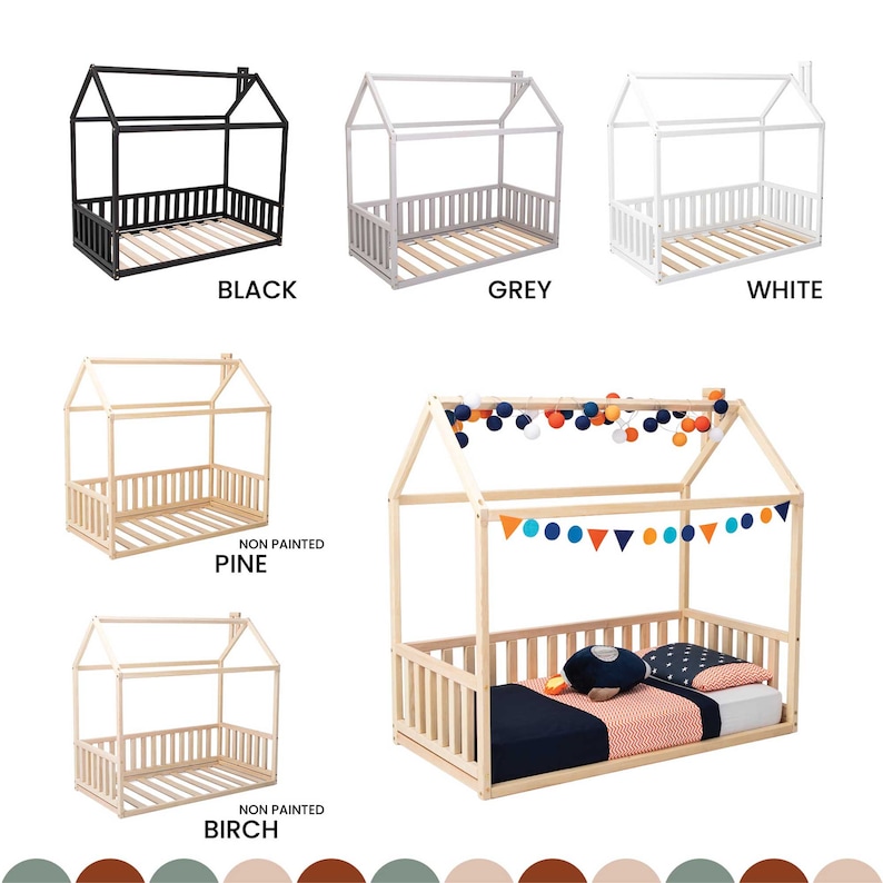 oddler bed, house frame bed, kid floor bed, teepee bed, house shaped bed, wood house bed, teepee bed, wood bed frame, tent bed, house bed frame, child bed, Montessori bed, toddler bed, house frame bed, kid floor bed, wooden bed, tent bed, twin size