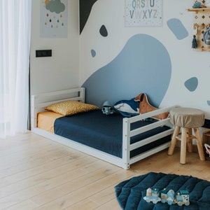 Low platform bed Montessori bed Twin bed Daybed frame, Montessori floor bed Toddler floor bed frame Wood bed frame Toddler bed, Child gift
