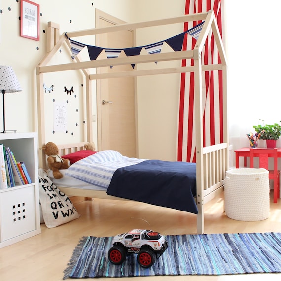 Montessori House Bed With Rails Montessori Toddler Bed House Full
