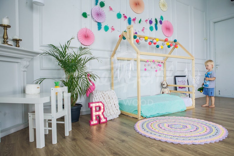 House Bed Frame Play Tent Or Toddler Full Queen Size With Image 0